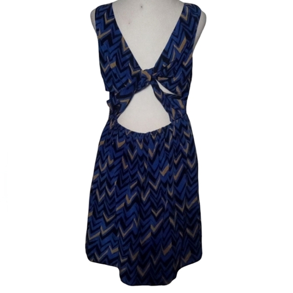 Madewell Broadway & Broome Chevron Silk Twist Back Midi Dress ASO Hannah McKay - Picture 5 of 10